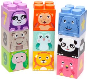 cute animal construction blocks